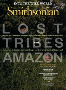 A magazine cover with the words " lost tribes of the amazon ".