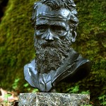 A bust of a man with beard and mustache.